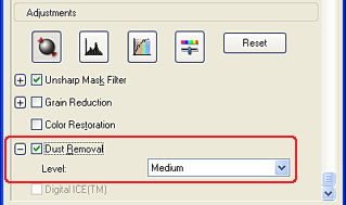 epson scan app for mac cannot select color restoration